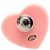 Spilla Cuore in Resina CC Rosa Chanel - vista 3