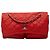 Chanel Red Medium Grained Calfskin Natural Beauty Flap