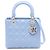 Lady Dior in agnello blu misura Medium Blu chiaro