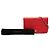 Wallet On Chain Portafoglio con catena Chanel in agnello goffrato Red CC con camelia Rosso - vista 8