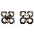Orecchini clip Chanel in ottone argentato con cabochon in smalto e strass Argento - vista 2