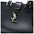 Borsa a mano in pelle nera Saint Laurent Nero - vista 4