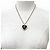 CHANEL B25 Coco Mark Pearl Heart Pendant Necklace Nero Bianco - vista 4