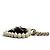 CHANEL B25 Coco Mark Pearl Heart Pendant Necklace Nero Bianco - vista 6