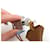 Hermès NEW SET HERMES PADLOCK + ZIPPER PULL WITH BELL KELLY BAG KEY Camel  - view 7