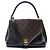 BORSA A MANO LOUIS VUITTON DOUBLE V M54439 IN PELLE NERA E TELA MONOGRAM