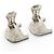 ORECCHINI DIOR LOGO CDEN IN METALLO ARGENTATO E STRASS + SACCHETTO Argento - vista 5