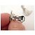 ORECCHINI DIOR LOGO CDEN IN METALLO ARGENTATO E STRASS + SACCHETTO Argento - vista 6
