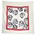 NUEVO PAÑOLÓN CHRISTIAN DIOR 120CM ESTAMPADO FLORAL SEDA ROJO BLANCO