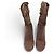 ZAPATOS LOUIS VUITTON BOTINES DE PLATAFORMA DE GAMUZA PLISADA 39 Castaño - vista 9
