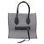 Céline BORSA CELINE LUGGAGE PHANTOM MEDIUM IN TELA GRIGIA E PELLE NERA TOTE BAG