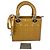 Borsa Lady Dior Cannage Medium in vernice giallo Christian Dior - vista 2