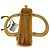 Borsa Lady Dior Cannage Medium in vernice giallo Christian Dior - vista 4
