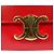 Céline Borsa Celine Classique Triomphe in pelle rossa Rosso - vista 6