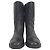 Timeless Botas de cano médio acolchoadas Chanel CC em couro preto - vista 2