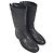 Timeless Botas de cano médio acolchoadas Chanel CC em couro preto - vista 6