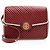 Tory Burch Robinson Schultertasche aus gestepptem Lackleder Rot