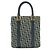 Borsa a mano in tela jacquard Dior Trotter e pelle Blu