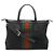Gucci Nylon-Canvas-Leder-Tote-Bag Schwarz