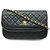 Borsa a Spalla Chanel Lambskin Matelasse Double Flap Nero