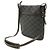Borsa a tracolla in pelle Loewe Anagram Nero Marrone - vista 2