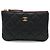 Pochette con zip Chanel Caviar Matelassé Small Nero