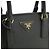 Borsa 2WAY con logo triangolo in pelle Prada Nero - vista 7
