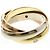 Cartier Trinity Ring mit 3 Diamanten Golden - Ansicht 8