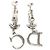 Orecchini a clip Christian Dior CD Logo strass argento - vista 2