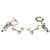 Orecchini a clip Christian Dior CD Logo strass argento - vista 3