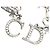 Orecchini a clip Christian Dior CD Logo strass argento - vista 4