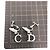 Orecchini a clip Christian Dior CD Logo strass argento - vista 5