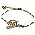 Bracciale Christian Dior Logo Cursive Dorato D'oro