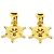 Orecchini a clip Christian Dior Nautical Timone Oro e Strass D'oro - vista 4