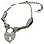 Christian Dior Bracciale da caviglia Lucchetto Cuore in metallo argentato Argento