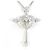 Autre Marque Collana in oro bianco 14K con zircone cubico D'oro