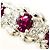 Autre Marque Pigeon Blood PT900 Platinring Rot - Ansicht 2