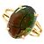 Autre Marque 14K Gelbgold-Ammolit-Ring Golden