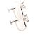 Autre Marque Orecchini a clip in platino PT900 e diamante - vista 2