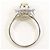 Autre Marque Platin-Ring mit Katzenauge und Diamant - Ansicht 3