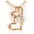 Autre Marque Collana in oro rosa 14K con diamante D'oro