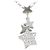 Autre Marque Collana in oro bianco 14K con zircone cubico D'oro
