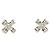 Autre Marque Orecchini a lobo con diamante e platino PT900 e PT950