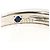 Autre Marque Platinring mit Diamant und Saphir - Ansicht 5
