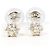 Autre Marque PT900 Platin Diamant Ohrstecker - Ansicht 2