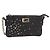Borsa a tracolla FENDI Zucchino Canvas con catena Nero Oro Auth bs35294A D'oro