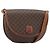 Céline Borsa a tracolla CELINE Macadam Canvas PVC Pelle Marrone Oro Auth ka4520 D'oro