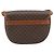 Céline Borsa a tracolla CELINE Macadam Canvas PVC Pelle Marrone Oro Auth ka4520 D'oro - vista 2