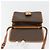 Céline Borsa a Spalla CELINE in Tela Macadam PVC Pelle Marrone Oro Auth 181724 D'oro - vista 10