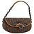 Bolsa Romantic em lona Christian Dior Trotter PVC Marrom Prata Auth 181891V